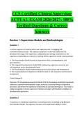 CCS Certified Clinical Supervisor ACTUAL EXAM 2026&sol;2027&colon; 100&percnt; Verified Questions & Correct Answers