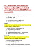 NCCCO Lift Director Certification Exam  Questions and Correct Answers &lpar;Verified  Answers&rpar; Plus Rationales 2026 Q&A &vert; Instant  Download Pdf 