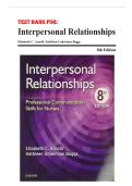 Interpersonal Relationships Professional Communication Skills for Nurses 8th Edition Test Bank by Arnold&comma; 9780323544801