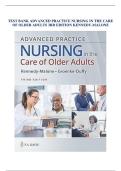 TEST BANK ADVANCED PRACTICE NURSING IN THE CARE OF OLDER ADULTS 3RD EDITION KENNEDY-MALONE
