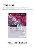 Test Bank for Essentials of Oral Histology and Embryology 5th Edition by Daniel J&period; Chicago