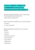 NUR 206 COMMUNITY NURSING HESI COMPREHENSIVE EXAM 2026 FULL QUESTIONS AND SOLUTIONS GRADED A&plus;