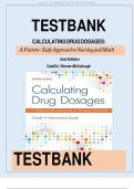 Calculating Drug Dosages&colon; A Patient-Safe Approach to Nursing and Math 2nd Edition TEST BANK by Castillo&comma; Verified Chapters 1 - 22&comma; Complete Newest Version
