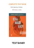 Test Bank for ECGs Made Easy 7th Edition by Barbara Aehlert &vert; Complete Practice Questions & Answers