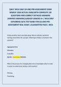 WGU D467 Exploring Data OA and Pre-Assessment Exam &ndash; D467&comma; Western Governors University&comma; 2026 &ndash; Newest actual exam with 120 verified questions and detailed answers &lpar;graded A&plus;&rpar;
