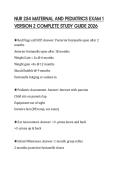 NUR 254 MATERNAL AND PEDIATRICS EXAM 1 VERSION 2 COMPLETE STUDY GUIDE 2026