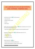 ACA ASSURANCE EXAM QUESTIONS AND ANSWERS&period; VERIFIED 2026&period;
