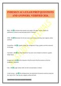 INDESIGN ACA EXAM PREP QUESTIONS AND ANSWERS&period; VERIFIED 2026&period;