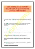 ABST ALBERTA BASIC SECURITY TRAINING EXAM QUESTIONS AND ANSWERS&period; VERIFIED 2026&period;