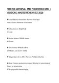 NUR 254 MATERNAL AND PEDIATRICS EXAM 1 VERSION 2 MASTER REVIEW SET 2026