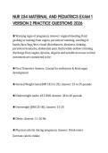 NUR 254 MATERNAL AND PEDIATRICS EXAM 1 VERSION 2 PRACTICE QUESTIONS 2026