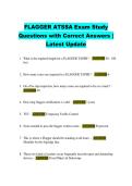 FLAGGER ATSSA Exam Study  Questions with Correct Answers &vert;  Latest Update