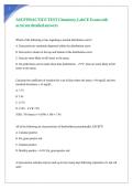 ASCP PRACTICE TEST Chemistry&comma; LabCE Exam with accurate detailed answers