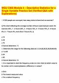 WGU C955 Module 4 &ndash; Descriptive Statistics for a Single Variable Practice Set &lpar;Verified Q&A with Explanations&rpar;&period;pdf