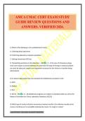 AMCA CMAC CERT EXAM STUDY GUIDE REVIEW QUESTIONS AND ANSWERS&period; VERIFIED 2026&period;