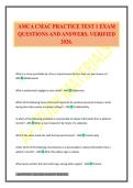 AMCA CMAC PRACTICE TEST 1 EXAM QUESTIONS AND ANSWERS&period; VERIFIED 2026&period;