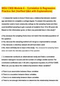 WGU C955 Module 6 &ndash; Correlation & Regression Practice Set &lpar;Verified Q&A with Explanations&rpar;&period;pdf