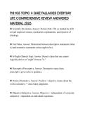 PHI 105 TOPIC 4 QUIZ FALLACIES EVERYDAY LIFE COMPREHENSIVE REVIEW ANSWERED MATERIAL 2026