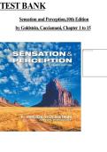 Sensation and Perception Test Bank &ndash; 10th Edition by Goldstein & Cacciamani&comma; Chapters 1&ndash;15&comma; Psychology Course&comma; Academic Year Unspecified &ndash; Complete exam test bank