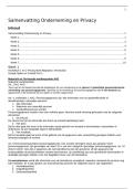 onderneming en privacy samenvatting