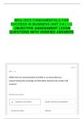WGU D072 FUNDAMENTALS FOR SUCCESS IN BUSINESS - UNIT 2-6 &vert; OA &vert; OBJECTIVE ASSESSMENT &vert; EXAM QUESTIONS WITH VERIFIED ANSWERS