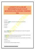 1 AWHONN FETAL HEART MONITORING BASICS EXAM QUESTIONS AND ANSWERS&period; VERIFIED 2026&period;