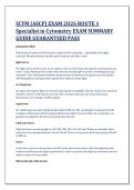 SCYM &lpar;ASCP&rpar; EXAM 2O26 ROUTE 1  Specialist in Cytometry EXAM SUMMARY  GUIDE GUARANTEED PASS