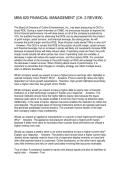 MBA 620 FINANCIAL MANAGEMENT &lpar;CH&period; 2 REVIEW&rpar;