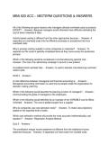 MBA 620 ACC &ndash; MIDTERM QUESTIONS & ANSWERS