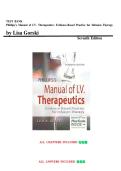 Test Bank for Phillips&rsquo;s Manual of I&period;V&period; Therapeutics&colon; Evidence-Based Practice for Infusion Therapy 7th Edition Gorski &ndash; Complete Q&A Resource