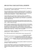 MBA 620 FINAL EXAM QUESTIONS & ANSWERS