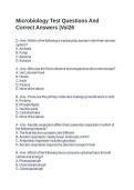 Microbiology Test Questions And Correct Answers &vert;Vol26