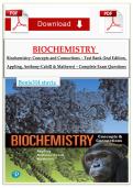 Study bundle for  test bank for biochemistry concepts and connections 1st &2nd edition &colon; principles of biochemistry&colon;chem210 biochemistry module 1 to 8 exams&comma;Questions & Answers&comma; Verified Answers &vert;&vert;Complete