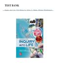 Test Bank for Inquiry into Life 17th Edition by Sylvia S&period; Mader &vert; Chapter-by-Chapter Practice Questions & Answers