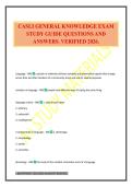 CASLI GENERAL KNOWLEDGE EXAM STUDY GUIDE QUESTIONS AND ANSWERS&period; VERIFIED 2026&period;
