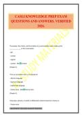 CASLI KNOWLEDGE PREP EXAM QUESTIONS AND ANSWERS&period; VERIFIED 2026&period;
