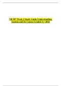 NR 507 Week 2 Study Guide Understanding Anemia and Its Causes Graded A&plus; 2026