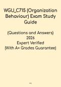 WGU C715 Organizational Behavior &ndash; Exam Study Guide PDF &lpar;OA Prep&rpar;