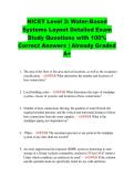 NICET Level 3&colon; Water-Based  Systems Layout Detailed Exam  Study Questions with 100&percnt;  Correct Answers &vert; Already Graded  A&plus; 
