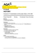 2025 AQA A-Level HISTORY 7042&sol;1F  Component 1F Industrialisation and the people&colon; Britain&comma; c1783&ndash;1885  Question paper and Marking scheme Merged