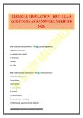 CLINICAL SIMULATION &lpar; RRT&rpar; EXAM QUESTIONS AND ANSWERS&period; VERIFIED 2026
