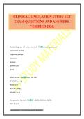 CLINICAL SIMULATION STUDY SET EXAM QUESTIONS AND ANSWERS&period; VERIFIED 2026&period;