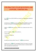 CPO PRACTICE EXAM QUESTIONS AND ANSWERS&period; VERIFIED 2026&period;
