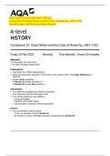 2025 AQA A-Level HISTORY 7042&sol;1D  Component 1D Stuart Britain and the Crisis of Monarchy&comma; 1603&ndash;1702  Question paper and Marking scheme Merged  
