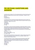 FIN 300 EXAM 2 QUESTIONS AND ANSWERS 