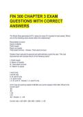 FIN 300 CHAPTER 3 EXAM QUESTIONS WITH CORRECT ANSWERS