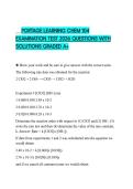 PORTAGE LEARNING CHEM 104 EXAMINATION TEST 2026 QUESTIONS WITH SOLUTIONS GRADED A&plus;