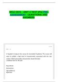 WGU D072 - UNIT 3 TEST &vert;PA&vert; PRE-ASSESSMENT &vert; QUESTIONS AND ANSWERS &vert; FULLY SOLVED &vert; 2026