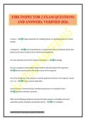 FIRE INSPECTOR 2 EXAM QUESTIONS AND ANSWERS&period; VERIFIED 2026&period;