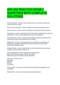 HPA 455 PRACTICE EXAM 2 QUESTIONS WITH COMPLETE SOLUTIONS 